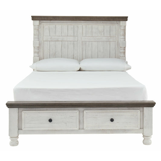 Havalance - Queen Poster Bed with 2 Storage Drawers BED