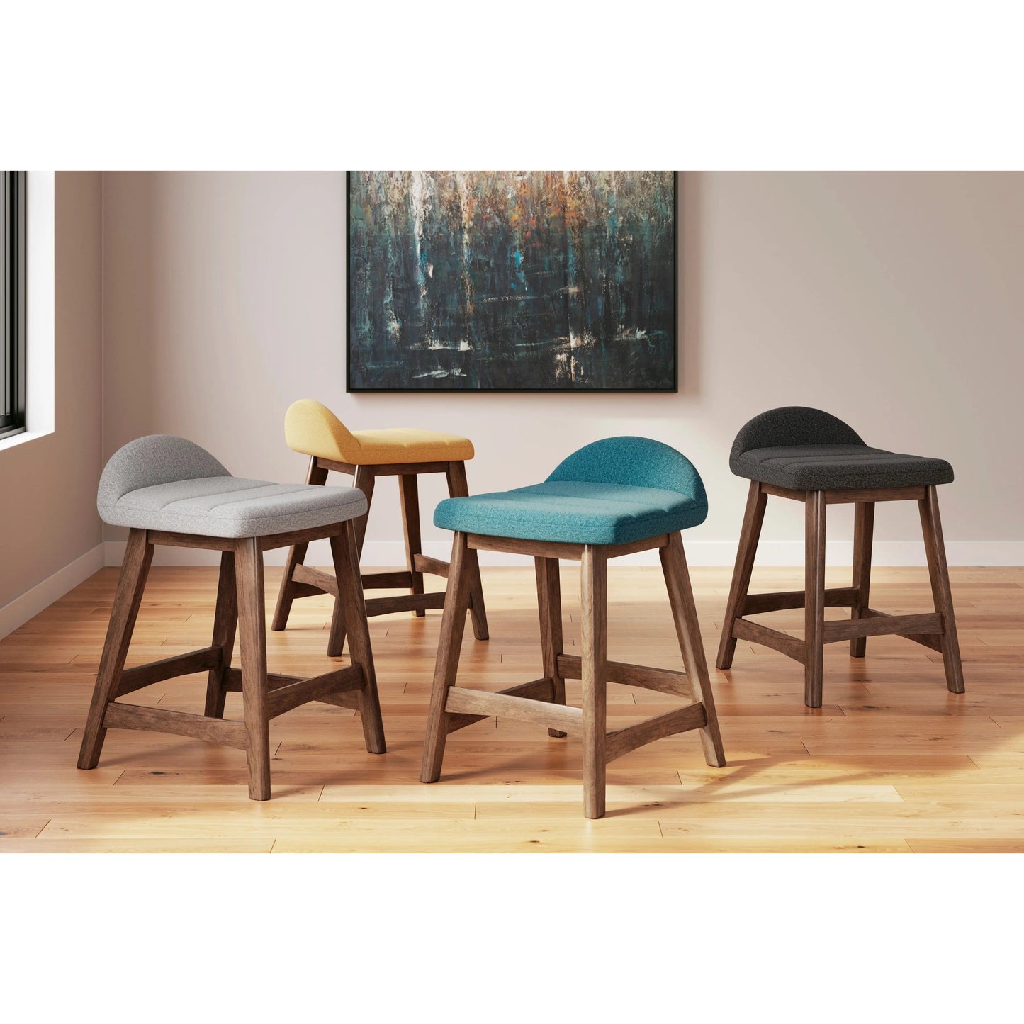 Lyncott - Upholstered Barstool DINING ETC