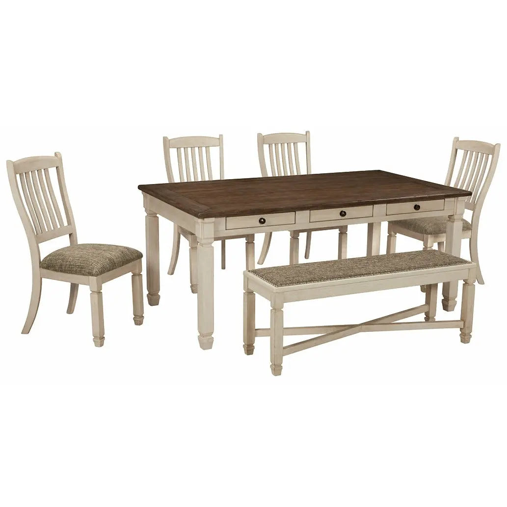 Bolanburg Dining Table and 4 Chairs and Bench SOFA