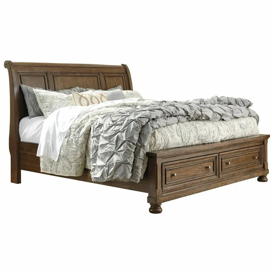 Flynnter Package - Aus King Sleigh Bed with 2 Storage Drawers BED