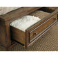 Flynnter Queen Panel Bed with 2 Storage Drawers BED