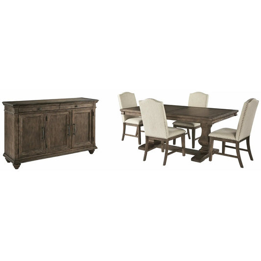 Johnelle Dining Table and 4 Chairs with Storage Ashley Furniture HomeStore