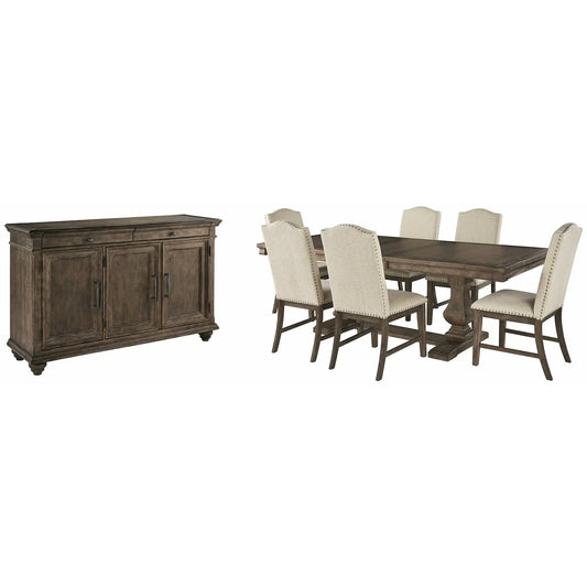Johnelle Dining Table and 6 Chairs with Storage Ashley Furniture HomeStore