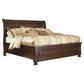 Porter King Sleigh Bed with Mirrored Dresser and Chest Ashley Furniture HomeStore