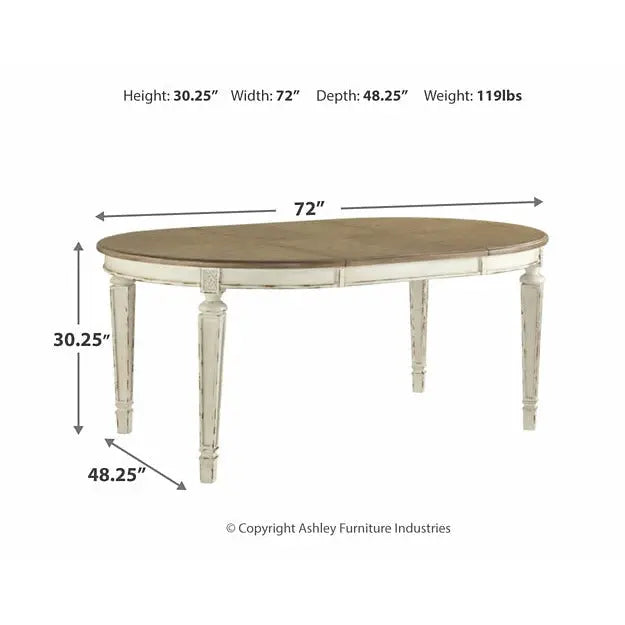 Realyn Oval Dining Room EXT Table DINING TABLE